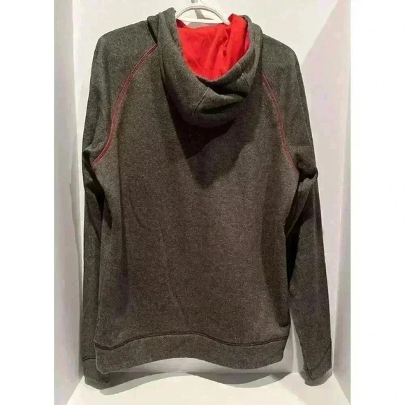 O’Neill Hoodie Men’s M  Long Sleeve Gray Red Hooded Pullover - Picture 4 of 7